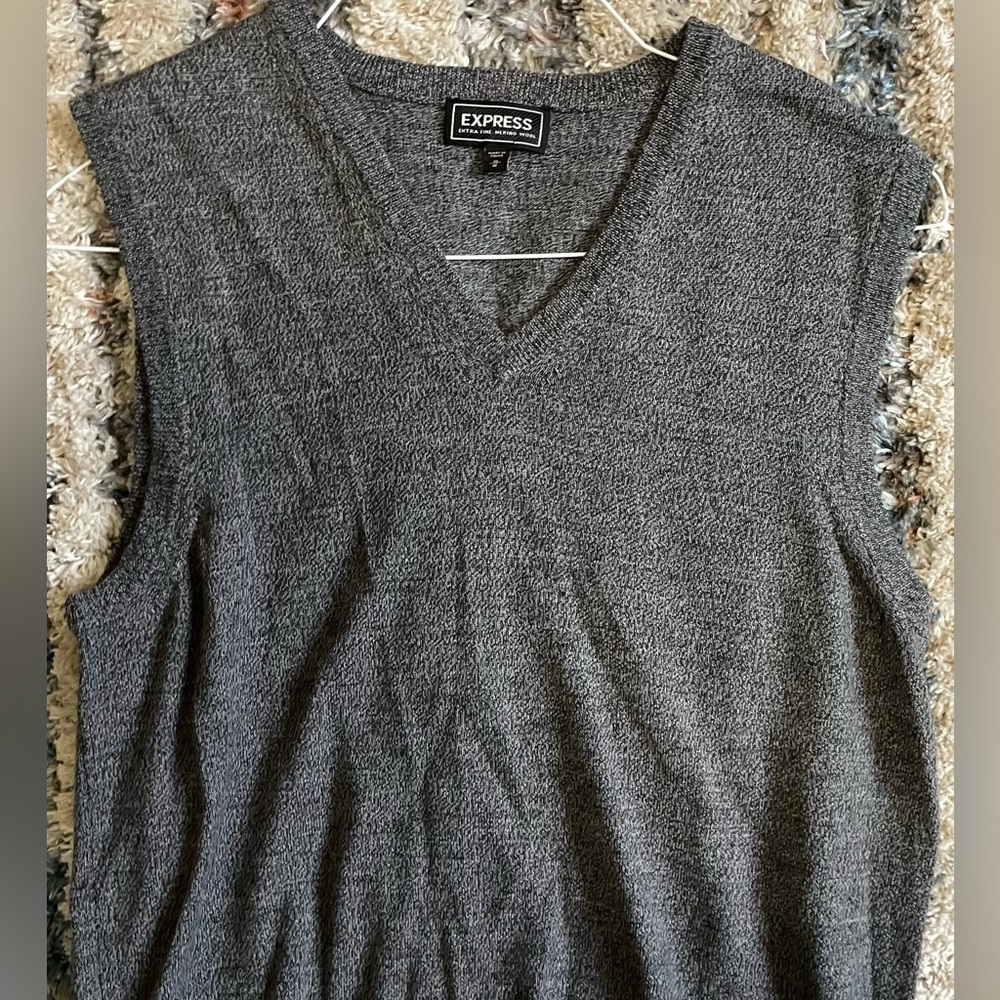 Express Charcoal V-Neck Sweater
